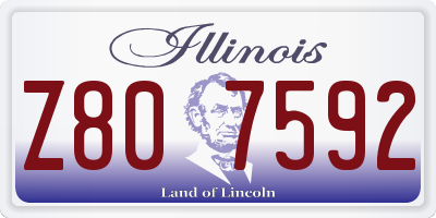IL license plate Z807592