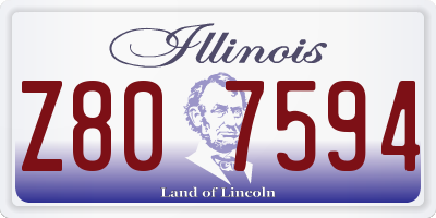 IL license plate Z807594