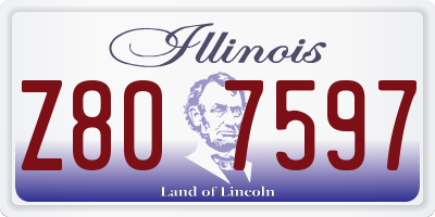 IL license plate Z807597