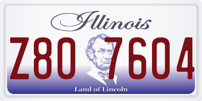 IL license plate Z807604