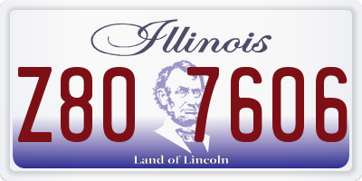 IL license plate Z807606