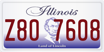 IL license plate Z807608