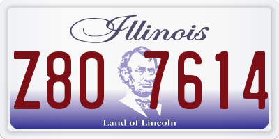 IL license plate Z807614