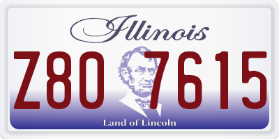 IL license plate Z807615