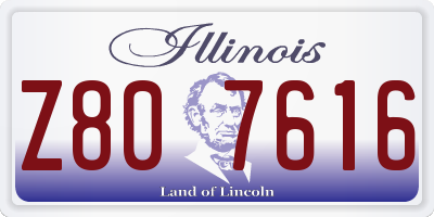 IL license plate Z807616