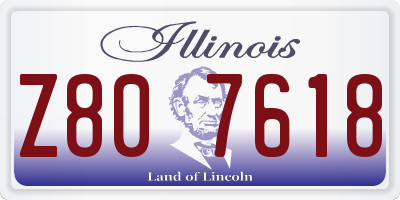 IL license plate Z807618