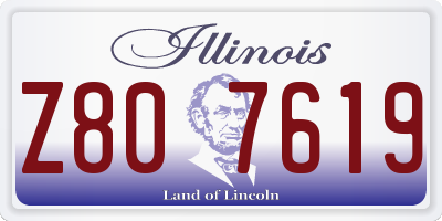 IL license plate Z807619