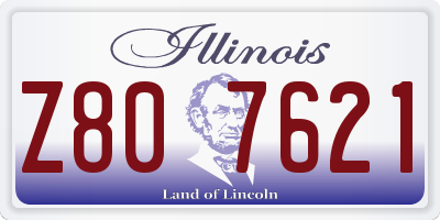 IL license plate Z807621