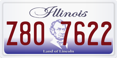 IL license plate Z807622