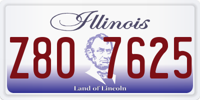 IL license plate Z807625