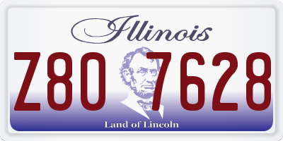 IL license plate Z807628