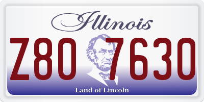 IL license plate Z807630