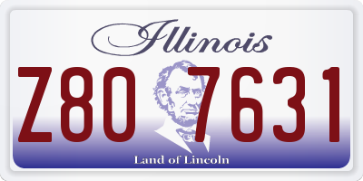 IL license plate Z807631
