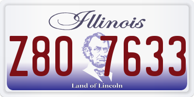 IL license plate Z807633