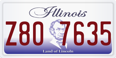 IL license plate Z807635