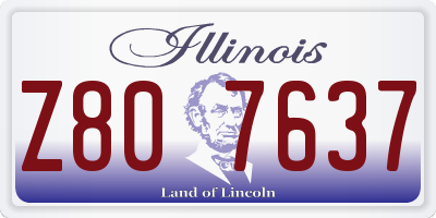 IL license plate Z807637