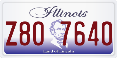 IL license plate Z807640
