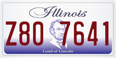 IL license plate Z807641