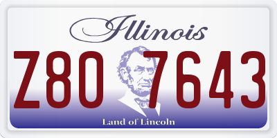 IL license plate Z807643