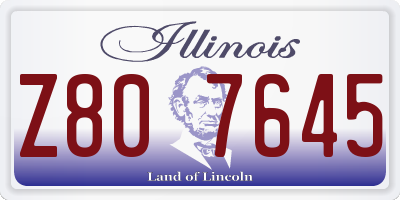 IL license plate Z807645