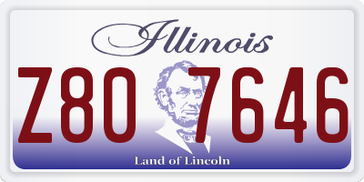 IL license plate Z807646