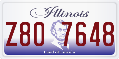 IL license plate Z807648