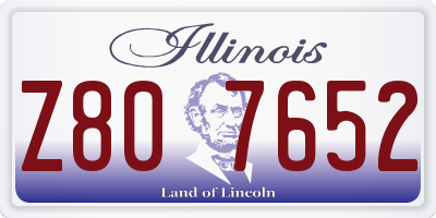 IL license plate Z807652
