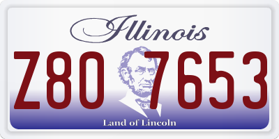 IL license plate Z807653