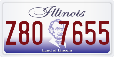IL license plate Z807655