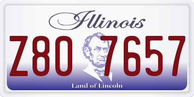 IL license plate Z807657