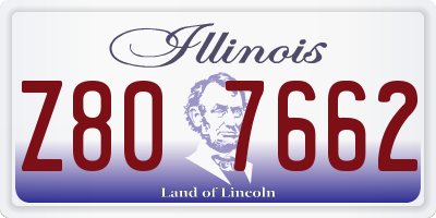 IL license plate Z807662