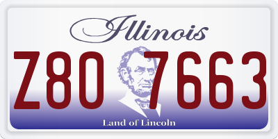 IL license plate Z807663