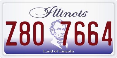 IL license plate Z807664