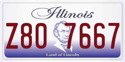 IL license plate Z807667