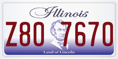 IL license plate Z807670