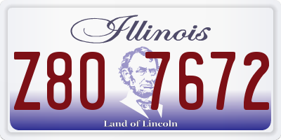 IL license plate Z807672