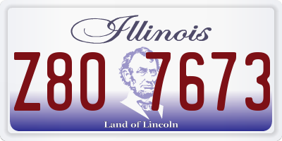 IL license plate Z807673