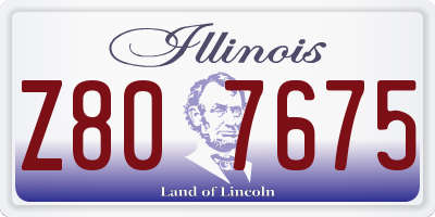 IL license plate Z807675