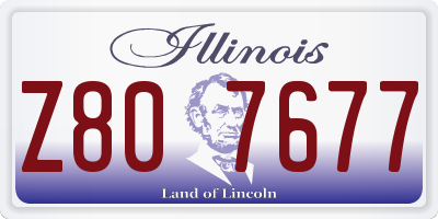 IL license plate Z807677