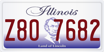 IL license plate Z807682