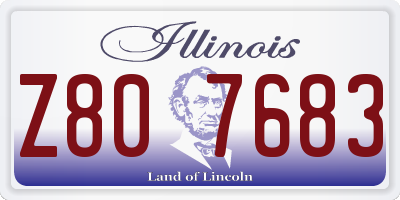 IL license plate Z807683