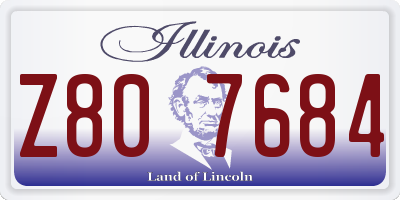IL license plate Z807684