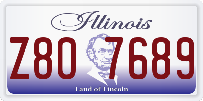 IL license plate Z807689
