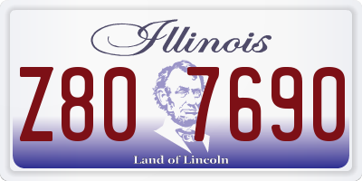 IL license plate Z807690