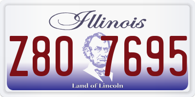IL license plate Z807695