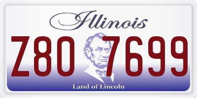 IL license plate Z807699