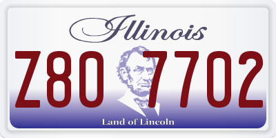 IL license plate Z807702