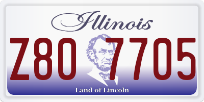 IL license plate Z807705