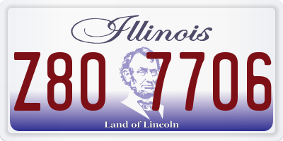 IL license plate Z807706