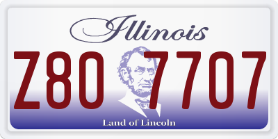 IL license plate Z807707